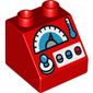 Duplo Brick 2 x 2 Slope 45° with Buttons, Knobs, and Gauge Print