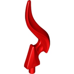 LEGO part FLAME TRIBAL W/SHAFT 3.2 MM in Bright Red/ Red