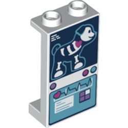 Panel 1 x 2 x 3 [Side Supports / Hollow Studs] with X-Ray Dog, Medical Diagram Display print