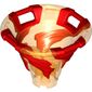 Cone Reverse with 4 Handles, Spinner, with Marbled Red Pattern
