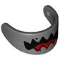 Headwear Accessory Visor For Standard Helmet with Jagged Mouth Print