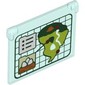 Glass for Window 1 x 4 x 3 - Opening with Isla Nublar Map (Jurassic World) Print