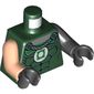 Torso, Odd Arms, Muscles, Green Lantern Logo, Gray Chain Print, Left Black Arm, Right Light Nougat Arm, Black Hands