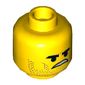 Minifig Head Rex Dangervest, Dual Sided, Stoppled Beard, Open Smile, Tongue / Angry Print [Hollow Stud]
