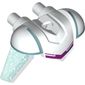Minidoll Neckwear Armour with Glitter Trans-Blue Wings, 2 Bars
