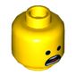 Minifig Head Emmet, Dual Sided, Winking Smile / Open Mouth Scared Print [Hollow Stud]