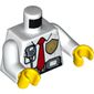 Torso Shirt, Fire Badge, Radio, Utility Belt with Screen, Red Tie Print, White Arms, Yellow Hands