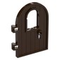 Door 1 x 4 x 6 Round Top with Window and Keyhole, Reinforced Edge