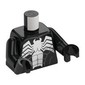 Torso Muscles with Large White Spider Print (Venom), Black Arms and Hands
