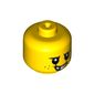 Minifig Head Baby / Toddler with Freckles, Angry Smile with Missing Tooth Print