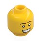 Minifig Head Giraffe Guy, Eyebrows, Lopsided Grin / Smile Showing Teeth Print