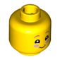 Minifig Head Chicken Skater, Pink Cheeks, Squeal, Smile