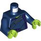 Torso Robe, Lime Neck, Dark Purple Panels Print (Skrull), Dark Blue Arms, Lime Hands