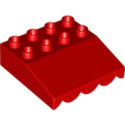 LEGO part DUPLO AWNING in Bright Red/ Red