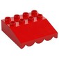 Duplo Roofpiece Slope 33 4 x 4 with Awning Overhang with 5 Bottom Tubes