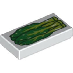 Tile 1 x 2 with Green Vegetables print