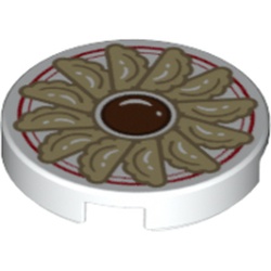 Tile Round 2 x 2 with Dumplings (Jiaozi) print