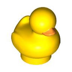 LEGO part 49661pr0004 Animal, Bird, Duck / Duckling with Bright Light Orange Beak print in Bright Yellow/ Yellow