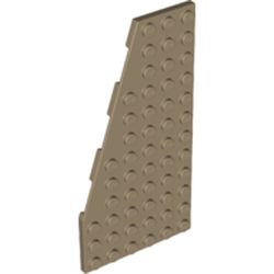 LEGO part LEFT WING 6X12 in Sand Yellow/ Dark Tan
