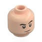 Minifig Head, Eyebrows, Chin Dimple, Frown / Angry Print