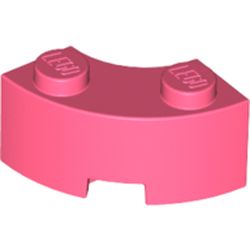 LEGO part 85080 Brick Round Corner 2 x 2 Macaroni with Stud Notch and Reinforced Underside [New Style] in Vibrant Coral/ Coral