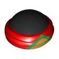 Bald Head with Red Bandana and Green Triangle Print