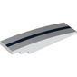 Slope Curved 8 x 2 No Studs with Dark Blue Line/Stripe print