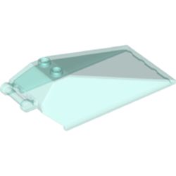 LEGO part 35328 COCKPIT 4X8X2 W/ ANGLE, W/ SHAFT in Transparent Light Blue/ Trans-Light Blue