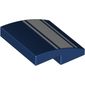 Slope Curved 2 x 2 x 2/3 with 2 White Stripes/Lines print
