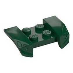 LEGO part 44674 RACERS GUARD 2,5 X 4 in Earth Green/ Dark Green