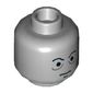 Minifig Head Darth Vader, Dark Bluish Gray Scars, Eyebrows Print [Hollow Stud]
