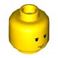 Minifig Head Luke Skywalker, Small Black Eyebrows and Chin Dimple Print