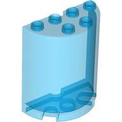 LEGO part 10035280 WALL ELEMENT, ROUND 2X4X4 in Transparent Blue/ Trans-Dark Blue