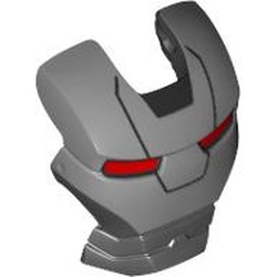 Headwear Accessory Visor Top Hinge with Red Eyes Print (Iron Man)