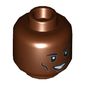 Minifig Head James Rhodes (War Machine), Cheek Lines, Open Mouth Smile / Grin Print [Hollow Stud]