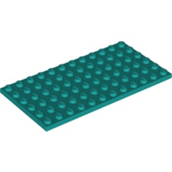 LEGO part 10003028 PLATE 6X12 in Bright Bluish Green/ Dark Turquoise