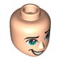 Minidoll Head Male Dark Turquoise Eyes, Crooked Smile, Teeth