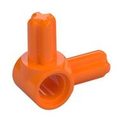LEGO part 10197 BEAM 1M W. 2 CROSS AXLES 90° in Bright Orange/ Orange