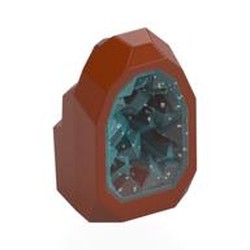 Geode / Rock with Glitter Trans Light Blue Crystal
