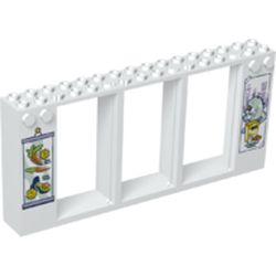Frame 2 x 16 x 6 with Knobs with Supermarket, Fruit print