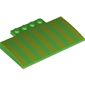 Slope Curved 5 x 8 x 2/3 with Yellow Stripes/Rectangles print
