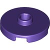 Dark Purple Plate Special Round 2 x 2 with Center Stud (Jumper Plate)