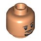 Minifig Head Bail Organa, Black Moustache, Thin Beard