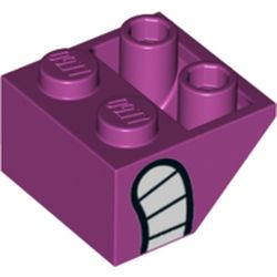 Slope Inverted 45° 2 x 2 with Mouth with Teeth print