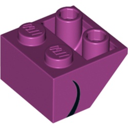 Slope Inverted 45° 2 x 2 with Curled Black Line