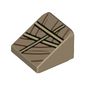 Slope 30° 1 x 1 x 2/3 (Cheese Slope) with Cloth, Tan Rope/Straps print
