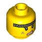Minifig Head Roxxi, Female, Scars, Robe Headband, Crooked Grin, Teeth Print [Hollow Stud]