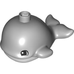 LEGO part WHALE CALF, NO. 2 in Medium Stone Grey/ Light Bluish Gray