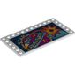 Plate Special 6 x 12 with Studs on 3 Edges and Carnival "Star Adventures" print