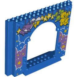 Panel 4 x 16 x 10 with Dolphins, Stars, Planets, Teddybears, Clouds print